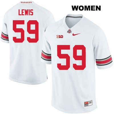Ohio State Buckeyes Women's Tyquan Lewis #59 White Authentic Nike College NCAA Stitched Football Jersey UG19C33IA